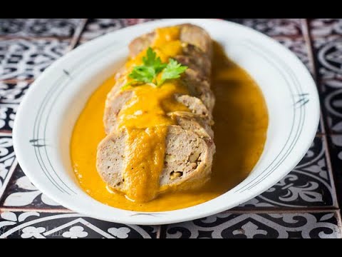 Como hacer pollo relleno en salsa