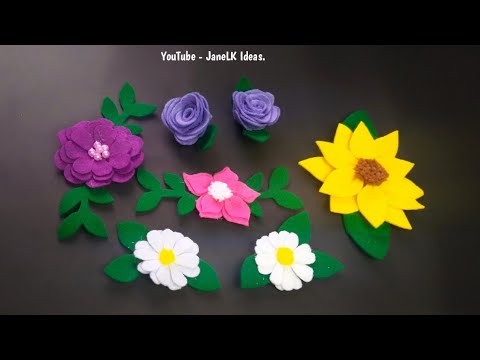 Como hacer flores de fieltro