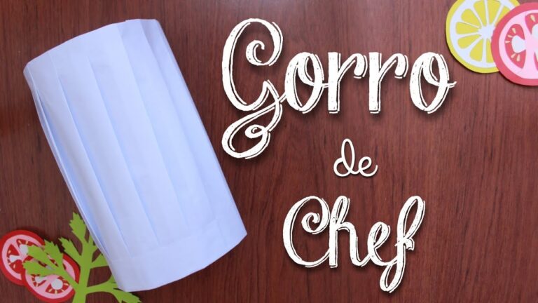 Como hacer gorro de cocinero con papel