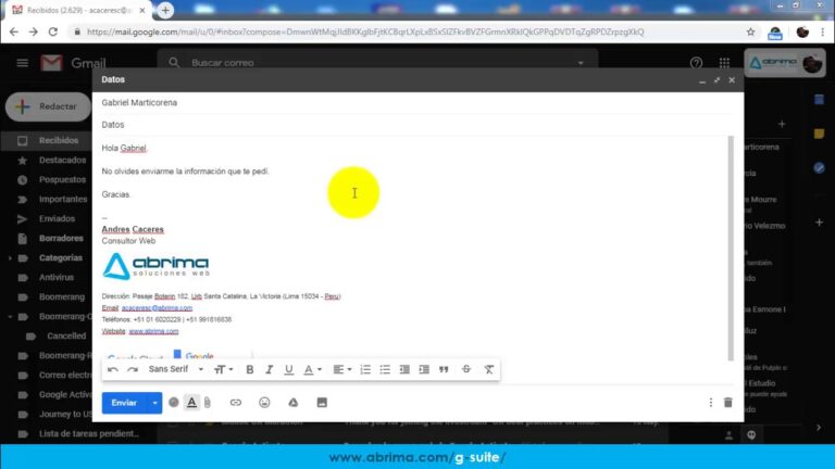 Como hacer acuse de recibo en gmail