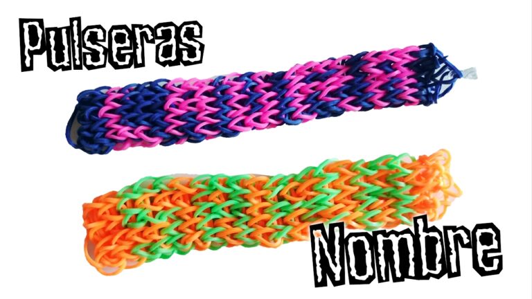 Como hacer pulseras de gomitas con nombre