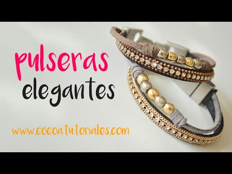 Como hacer pulseras dobles de bisuteria