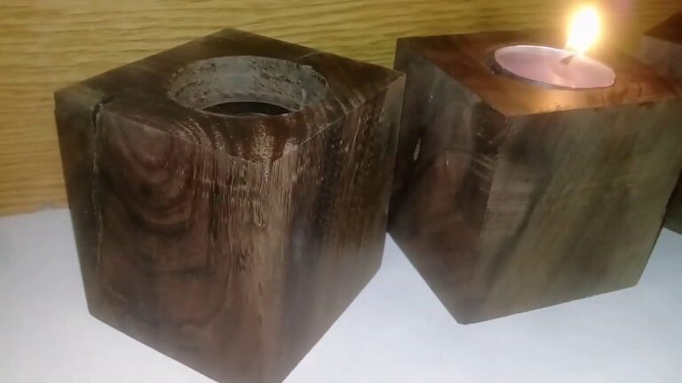 Como hacer portavelas de madera