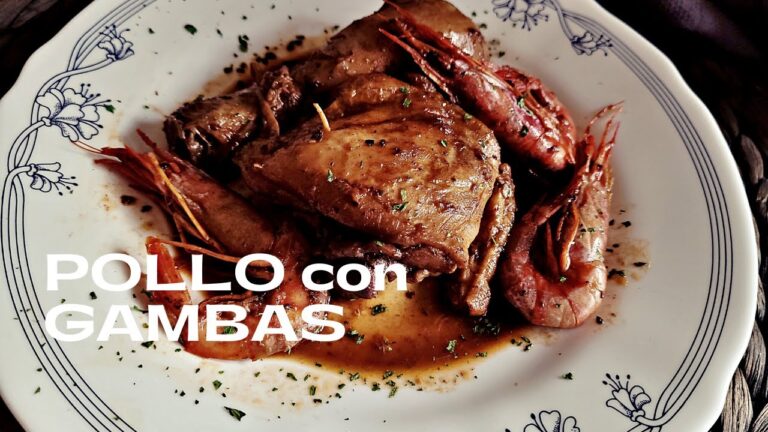 Como hacer pollo con gambas