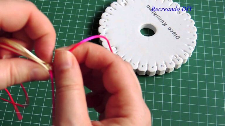 Como hacer pulseras con disco kumihimo redondo