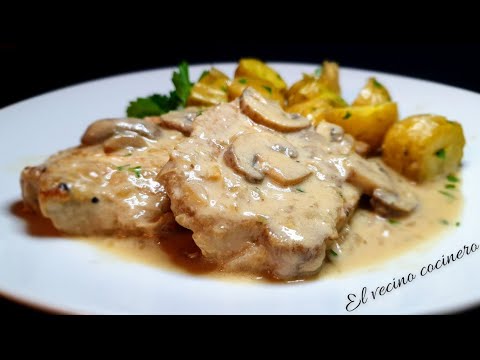 Como hacer lomo con salsa de champiñones