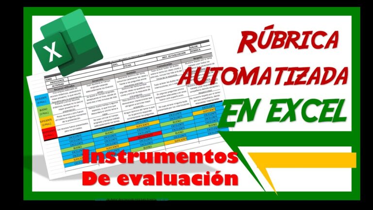 Como hacer rubricas en excel