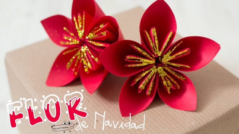 Como hacer flores de pascua de papel