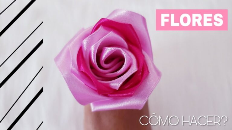 Como hacer flores con cinta paso a paso