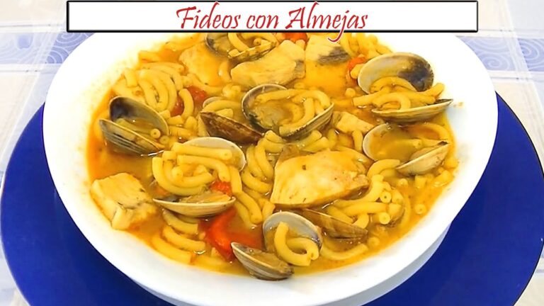 Como hacer almejas con fideos
