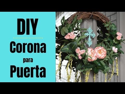Como hacer coronas de flores para puertas