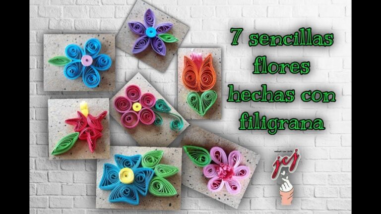 Como hacer flores de filigrana