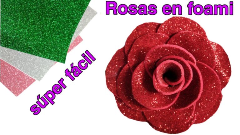 Como hacer flores de foami paso a paso