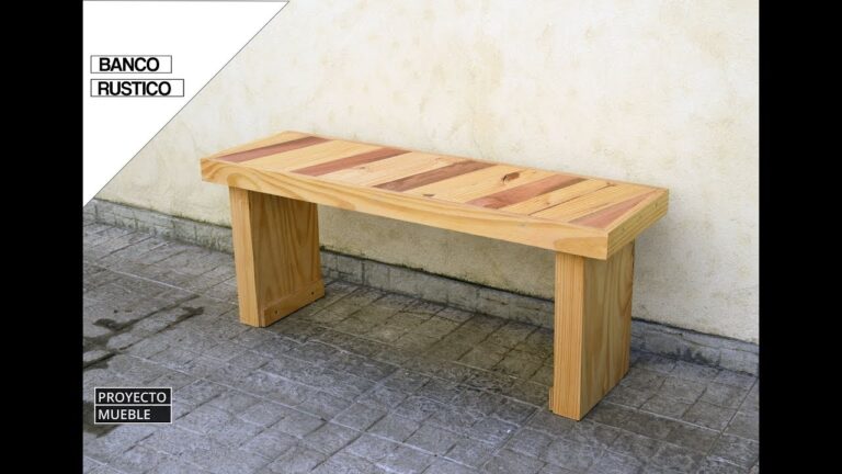 Crea un banco rústico en casa con tablones de madera