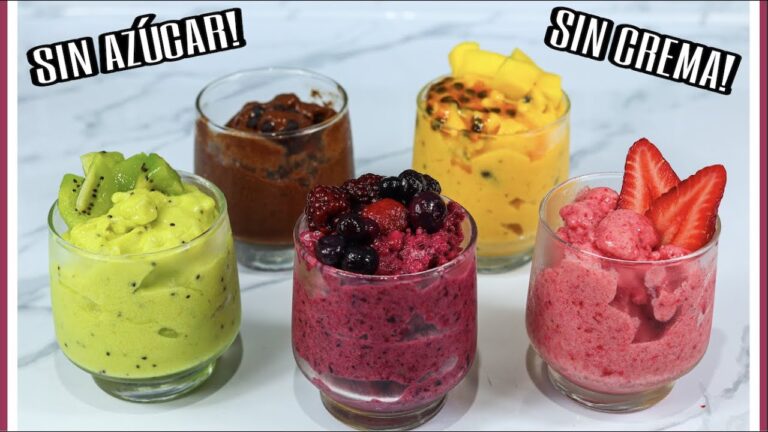 Deléitate con delicioso helado casero hecho con fruta congelada