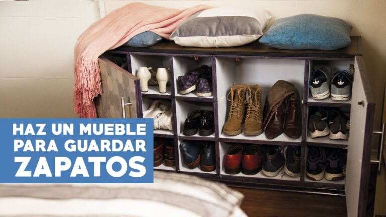 Ahorra espacio con un mueble para zapatos DIY