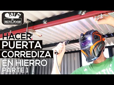 Aprende a construir una puerta corrediza de hierro en casa