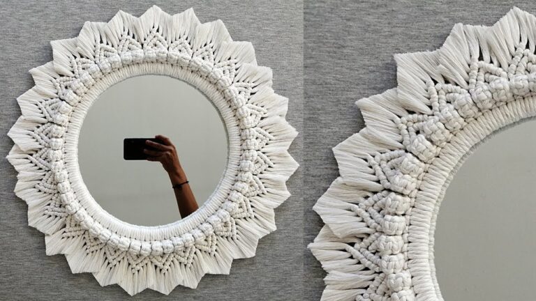 Aprende a crear un impresionante marco de espejo con macramé