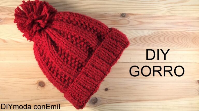 Gorra de lana: Aprende fácil y rápido a tejerla con dos agujas