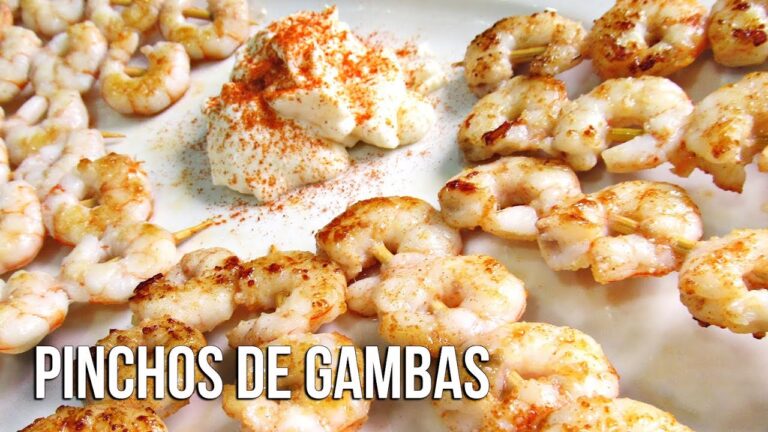 Aprende a preparar exquisitas brochetas de gambas en casa