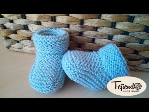 Aprende a tejer patines de bebé en solo dos agujas