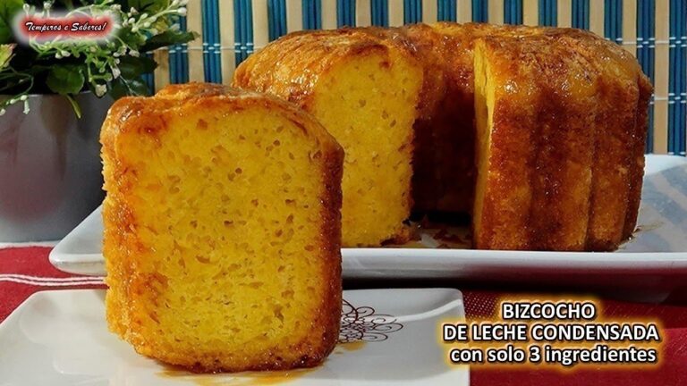 Deléitate con un bizcocho irresistible de leche condensada en solo pasos