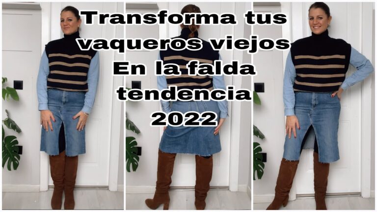 Recicla tus vaqueros viejos y aprende c&oacute;mo hacer una falda de moda