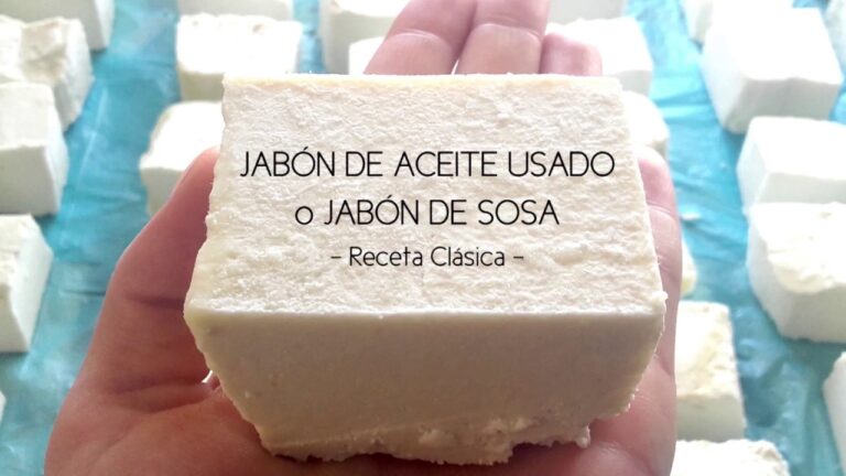 Transforma aceite usado y sosa en jabón casero
