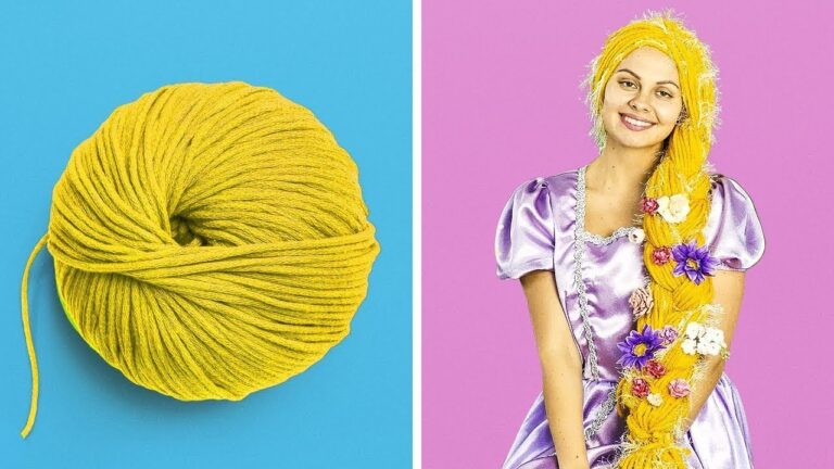 Descubre c&oacute;mo crear una peluca de lana al estilo Rapunzel en sencillos pasos